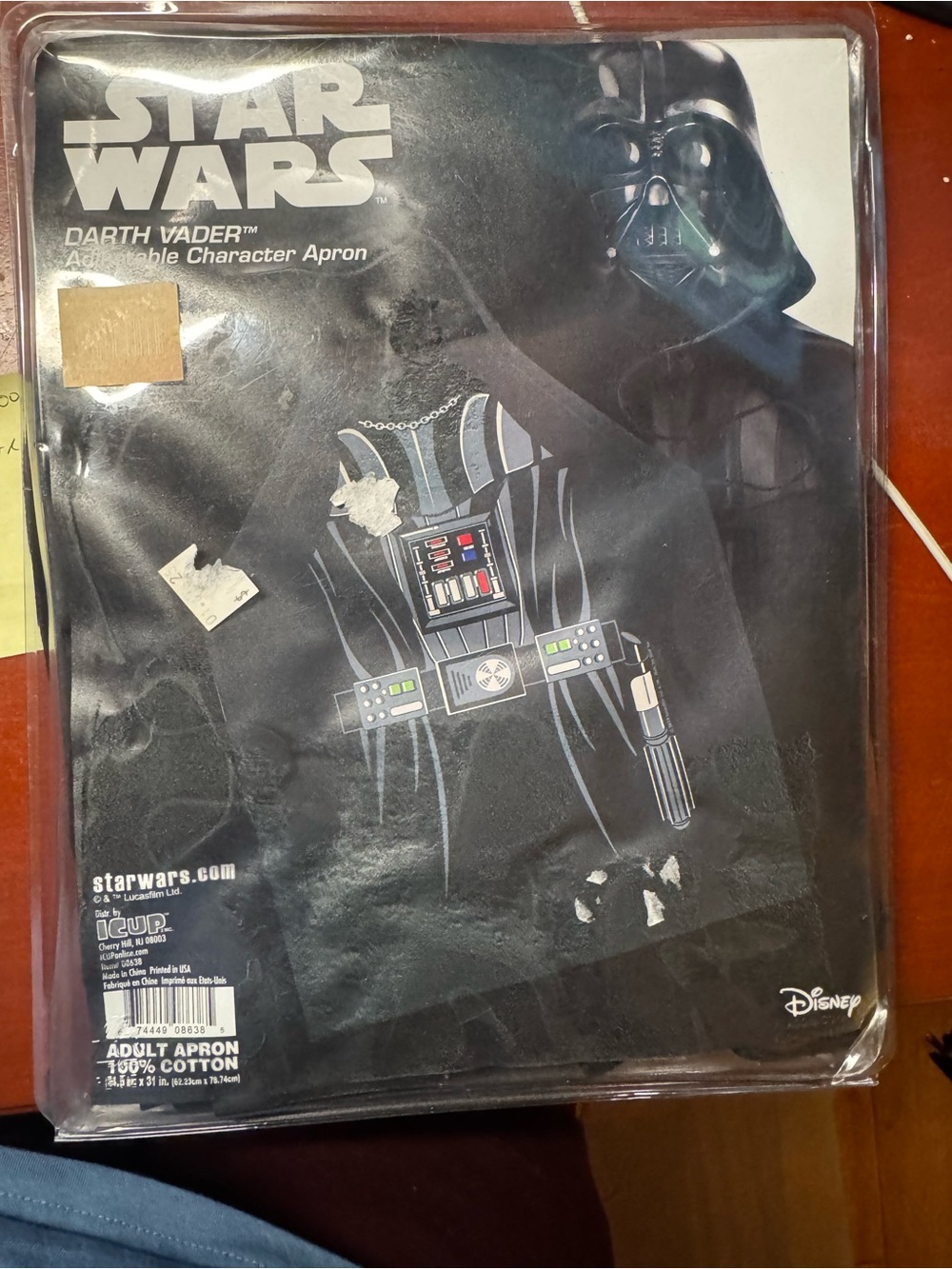 Star Wars Darth Vader Adjustable Adult Apron 100% Cotton Black, Machine Wash